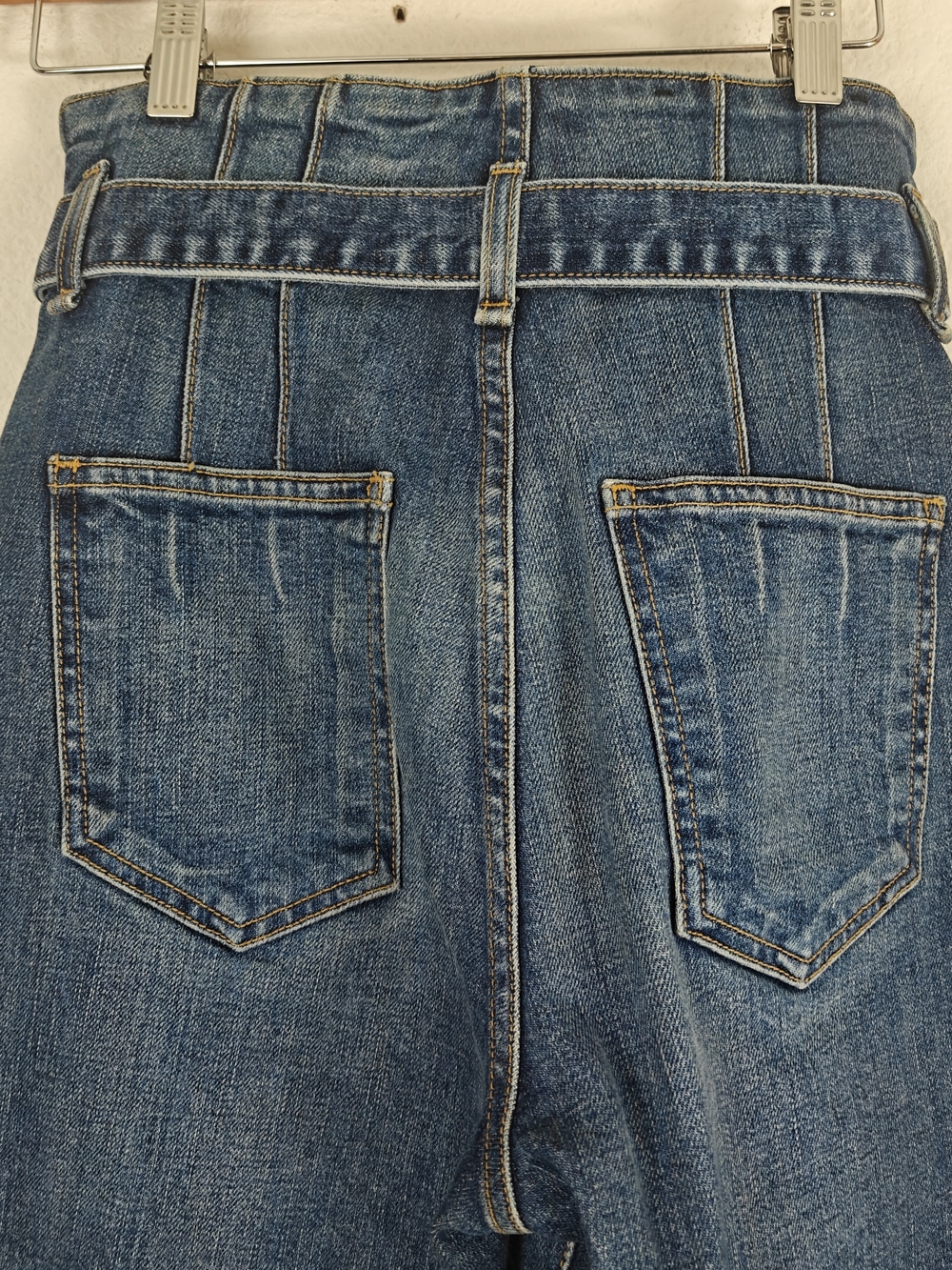 Veronica Beard Marlene Corset High Rise Button Fly Jeans | Detachable Belt Sz 27 - Picture 15 of 16